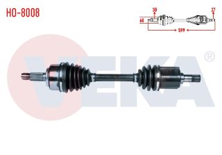 KOMPLE AKS SAĞ ÖN UZUNLUK 564MM HONDA CR-V III 2.0 I-VTEC A-T 2006-2012 resmi