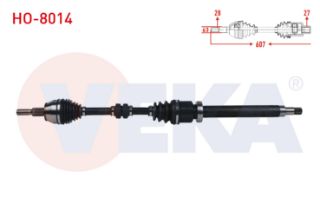 KOMPLE AKS SAĞ ÖN HONDA CİVİC X (FC) 1.5 RS A-T UZUNLUK 607 MM 2016- resmi