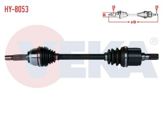 KOMPLE AKS SOL ÖN HYUNDAİ ACCENT I (X-3) 1.3İ UZUNLUK 610MM 1994-2000 resmi