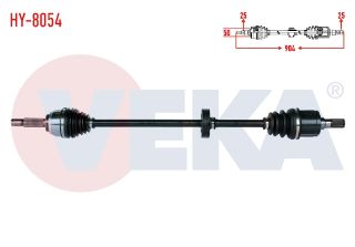 KOMPLE AKS SAĞ ÖN HYUNDAİ ACCENT I (X-3) 1.3İ UZUNLUK 904MM 1994-2000 resmi