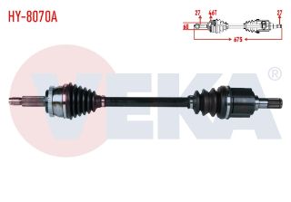 KOMPLE AKS SOL ÖN HYUNDAİ I30 (FD) 1.6 CRDI A-T ABSLI 46 DIS UZUNLUK 675MM 2007-2011 resmi