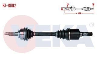 KOMPLE AKS SOL ÖN KİA SORENTO I (JC) 2.5 CRDI A-T UZUNLUK 635MM 2002-2009 resmi