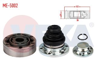 AKS KAFASI SOL SAĞ ÖN İÇ 30X36X122 MERCEDES VİTO (638) 108 CDI 1997-2003 resmi
