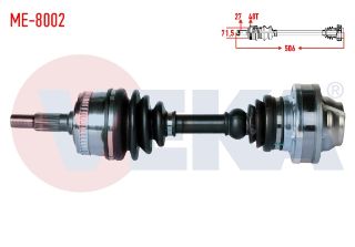 KOMPLE AKS SOL SAĞ ÖN MERCEDES VİTO (638) 108 CDI ABSLI 48 DIS UZUNLUK 506MM 1997-2003 resmi