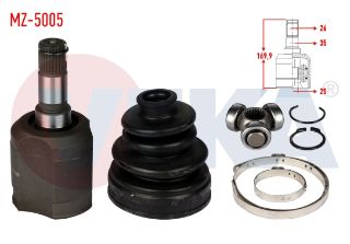 AKS KAFASI SOL ÖN İÇ MAZDA 626 III (GD) 1.6İ 26X25X35 UZUNLUK 168,8MM 1987-1992 resmi