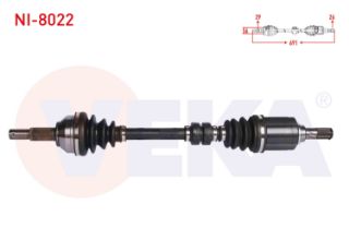 KOMPLE AKS SOL ÖN NİSSAN QASHQAI (J10) 1.6İ M-T UZUNLUK 691 MM 2007-2014 resmi