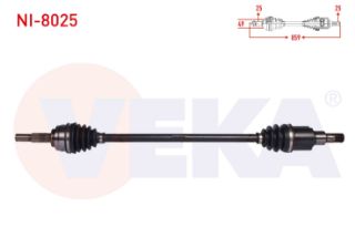 KOMPLE AKS SAĞ ÖN NİSSAN MİCRA IV (K13) 1.2 DIG A-T UZUNLUK 859 MM 2010- resmi