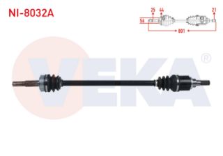 KOMPLE AKS SOL SAĞ ARKA NİSSAN QASHQAI (J11) 1.6 DCI 4X4 ABSLI 44 DIS UZUNLUK 801 MM 2014-/ NİSSAN X-TRAİL (T31) 2.0 DCI 4X4 2007-2013 / NİSSAN X-TRAİL (T31) 2.0İ 4X4 2007-2013 resmi