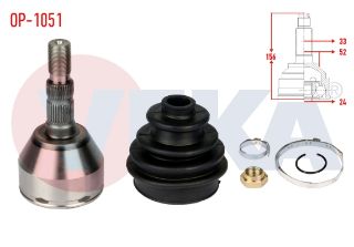 AKS KAFASI SOL SAĞ ÖN DIS OPEL ASTRA H 1.3 CDTI 33X24X53 UZUNLUK 157MM 2004-2010 resmi