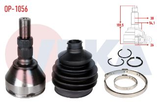 AKS KAFASI SOL SAĞ ÖN DIS OPEL INSIGNIA 1.6 T 30X26X53.8 UZUNLUK 160MM 2008- resmi