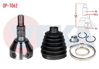AKS KAFASI SOL SAĞ ÖN DIS OPEL INSIGNIA 2.0 CDTI 30X26X52,5 UZUNLUK 160MM 2008- resmi