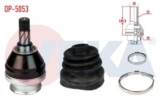AKS KAFASI SOL SAĞ ÖN İÇ OPEL VECTRA C 1.6 16V 22X25X35 UZUNLUK 139,5 MM 2002-2008 resmi