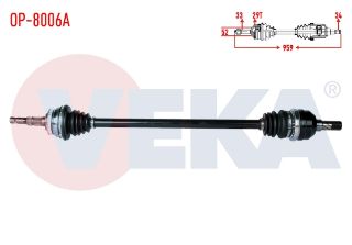 KOMPLE AKS SAĞ ÖN OPEL VECTRA B 2.0İ ABSLI 29 DIS UZUNLUK 959MM 1995-2003 resmi
