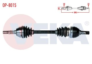 KOMPLE AKS SOL ÖN OPEL ASTRA H 1.4İ UZUNLUK 590MM 2004-2010 resmi