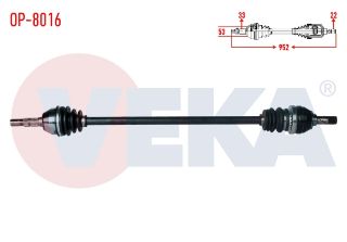KOMPLE AKS SAĞ ÖN OPEL ASTRA H 1.4İ UZUNLUK 952MM 2004-2010 resmi