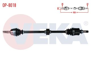 KOMPLE AKS SAĞ ÖN UZUNLUK 920MM OPEL CORSA D 1.3 CDTI (DTJ) 2006-2014 / CHEVROLET AVEO (T300) 1.3 D 2011-2014 resmi