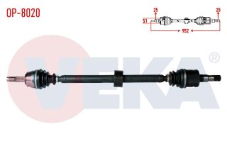 KOMPLE AKS SAĞ ÖN OPEL CORSA D 1.3 CDTI  (DTH)  UZUNLUK 952MM2006-2014 resmi