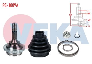 AKS KAFASI SOL SAĞ ÖN DIS PEUGEOT 206 (2A/C) 1.4İ ABSLI 48 DIS 21X21X48,5 UZUNLUK 140MM 1998-2006 resmi