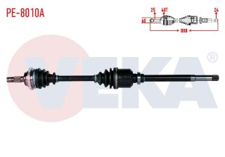 KOMPLE AKS SAĞ ÖN PEUGEOT 206 (2A/C) 2.0İ GTI ABSLI 48 DIS UZUNLUK 888MM 1998-2006 resmi