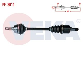 KOMPLE AKS SOL ÖN PEUGEOT 306 (7B,N3,N5) 1.6İ UZUNLUK 607MM 1993-2002 resmi
