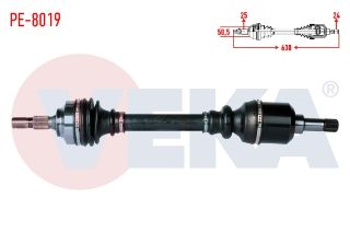 KOMPLE AKS SOL ÖN PEUGEOT 307 (3A/C) 1.4 HDI BE SANZUMAN UZUNLUK 630MM 2000-2007 resmi