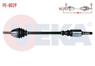 KOMPLE AKS SAĞ ÖN PEUGEOT 106 I 1.4  UZUNLUK 798MM 1991-1996 resmi