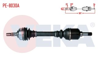 KOMPLE AKS SOL ÖN PEUGEOT PARTNER (5,5F) 2.0 HDI ABSLI 29 DIS UZUNLUK 597 MM 1996-2008 resmi