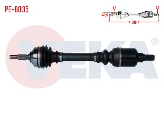 KOMPLE AKS SOL ÖN UZUNLUK 588MM PEUGEOT 206 1.4İ 16V A-T (SNZ.AL4 26 DIS) 1998-2006 resmi