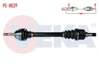 KOMPLE AKS SOL ÖN PEUGEOT 301 1.6 HDI UZUNLUK 660MM 2012- resmi