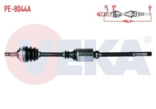 KOMPLE AKS SAĞ ÖN PEUGEOT 406 (8B) 2.0İ ABSLI 29 DIS UZUNLUK 904,5MM M-T 1995-2004 resmi