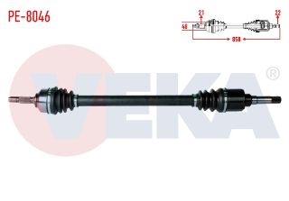 KOMPLE AKS SAĞ ÖN PEUGEOT 207 (WA,WC) 1.4İ MA SANZUMAN M-T UZUNLUK 858MM 2006-2012 resmi