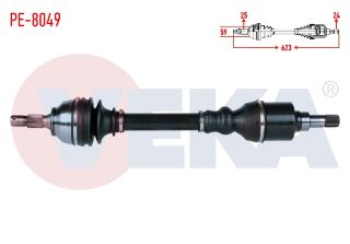 KOMPLE AKS SOL ÖN PEUGEOT 207 (WA,WC) 1.6 HDI MC SANZUMAN M-T UZUNLUK 623MM 2006-2012 resmi