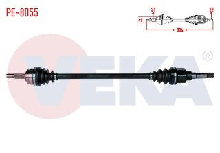 KOMPLE AKS SAĞ ÖN PEUGEOT 301 1.2 VTI M-T UZUNLUK 884MM 2012- resmi