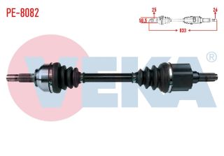 KOMPLE AKS SAĞ ÖN PEUGEOT 307 (3A/C) 1.6 A-T UZUNLUK 833MM 2000-2007 resmi