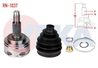 AKS KAFASI SOL SAĞ ÖN DIS RENAULT MASTER III (FV) 2.3 DCI  31X27X70 UZUNLUK 164 MM 2010- resmi
