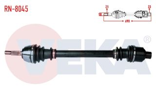 KOMPLE AKS SAĞ ÖN RENAULT EXPRESS (F40,G40) 1.9 D UZUNLUK 690MM 1985-1998 resmi