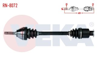 KOMPLE AKS SOL SAĞ ÖN DACİA LOGAN PİCK-UP 1.5 DCI UZUNLUK 630MM 2007- resmi