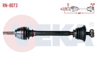 KOMPLE AKS SOL ÖN RENAULT R21 (B48,L48) MANAGER 1.7 UZUNLUK 648MM 1986-1993 resmi