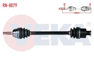 KOMPLE AKS SOL SAĞ ÖN RENAULT R21 (B48,L48) CONCORDE 2.0 UZUNLUK 698,5MM 1986-1993 resmi