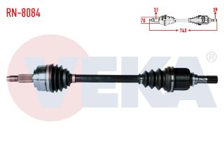 KOMPLE AKS SOL ÖN RENAULT MASTER III (FV) 2.3 DCI 6 VİTES UZUNLUK 743MM 2010- resmi