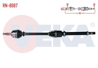 KOMPLE AKS SAĞ ÖN RENAULT FLUENCE (L30) 1.5 DCI 5 VİTES UZUNLUK 931MM 2009- resmi