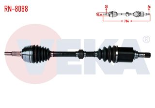 KOMPLE AKS SOL ÖN DACİA DUSTER 1.5 DCI UZUNLUK 704MM 2010- resmi
