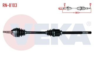 KOMPLE AKS SAĞ ÖN RENAULT TRAFİC II (FL) 2.0 DCI UZUNLUK 1013MM 2007-2014 resmi