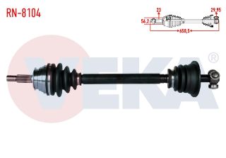 KOMPLE AKS SOL ÖN RENAULT LAGUNA I (B56-556)  2.0İ 16V A-T/M-T UZUNLUK 658 MM 1993-2001 resmi