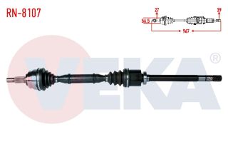 KOMPLE AKS SAĞ ÖN RENAULT LAGUNA II (BG0/1) 1.9 DCI 6 VİTES M-T UZUNLUK 967MM 2001-2007 resmi