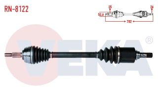 KOMPLE AKS SOL ÖN DACİA DUSTER 1.5 DCI 4X2 UZUNLUK 702MM 2012- resmi