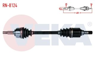 KOMPLE AKS SOL ÖN DACİA DOKKER 1.5 DCI UZUNLUK 651MM 2012- resmi