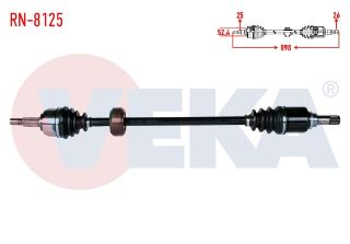 KOMPLE AKS SAĞ ÖN DACİA DOKKER 1.5 DCI UZUNLUK 898MM 2012- resmi