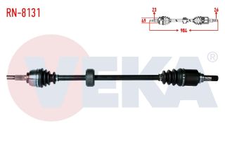 KOMPLE AKS SAĞ ÖN RENAULT SYMBOL III (JZ0/1) 1.5 DCI UZUNLUK 904MM 2012- resmi