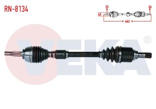 KOMPLE AKS SOL ÖN UZUNLUK 662MM RENAULT CLİO IV 1.5 DCI 2012- / CLİO V 1.5 DCI 2019- resmi
